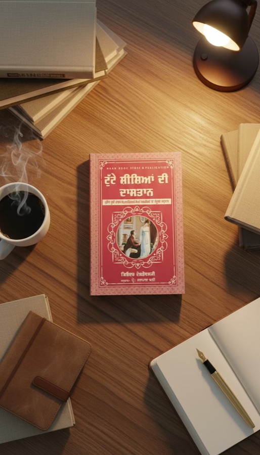 ਟੁੱਟੇ ਸ਼ੀਸ਼ਿਆਂ ਦੀ ਦਾਸਤਾਨ — Punjabi book cover, Kitab Hut