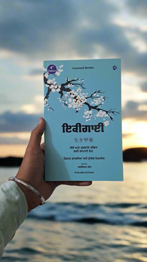ਇਕੀਗਾਈ। IKIGAI — Punjabi book cover, Kitab Hut
