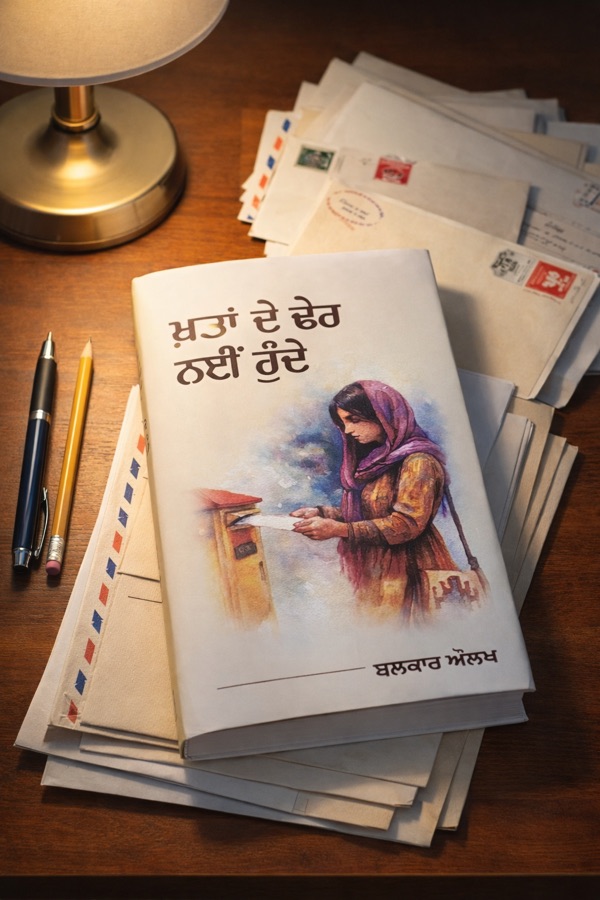 ਖਤਾਂ ਦੇ ਢੇਰ ਨਈੰ ਹੁੰਦੇ — Punjabi book cover, Kitab Hut