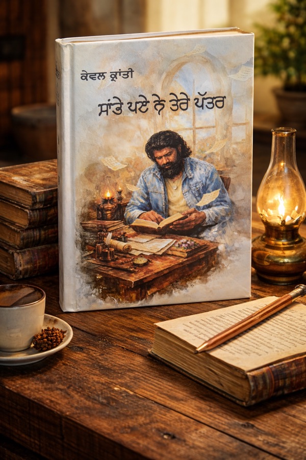 ਸਾਂਭੇ ਪਏ ਨੇ ਤੇਰੇ ਪੱਤਰ — Punjabi book cover, Kitab Hut